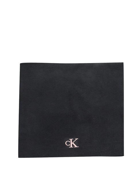 CK JEANS MONOGRAM EMBRO Schal aus recyceltem Polyester Schwarz/Altrosa - Schals
