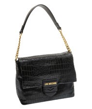 LOVE MOSCHINO CROCO Umh&auml;ngetasche Schwarz - Damentaschen - 2