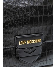 LOVE MOSCHINO CROCO Umh&auml;ngetasche Schwarz - Damentaschen - 4