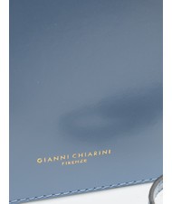 GIANNI CHIARINI LOGO PRINT Umh&auml;ngetasche aus geb&uuml;rstetem Leder blau f&auml;rben - Damentaschen - 3