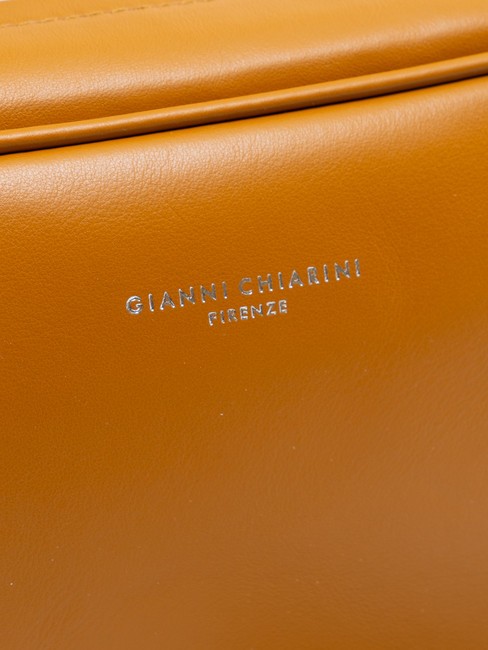 LOGO PRINT Schlafzimmertasche aus glattem Leder br&auml;unen - Damentaschen