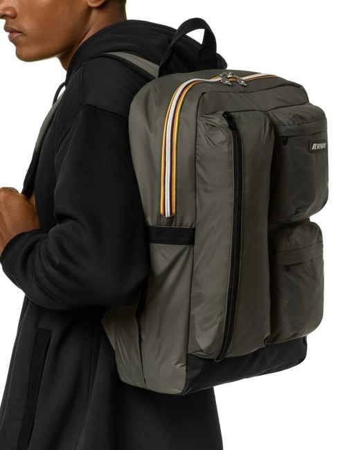 AMBERT 15,6-Zoll-Laptop-Rucksack gr&uuml;n schw&auml;rzlich - PC-Rucks&auml;cke
