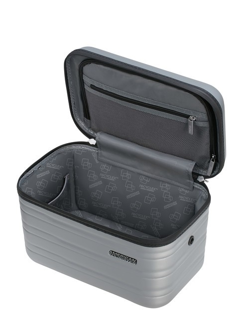 FLASHLINE Stabiler Kosmetikkoffer mit Schultergurt Himmelssilber - Beauty-Case