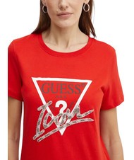 GUESS SS CN ICON  Baumwoll-T-Shirt k&ouml;stliches Rot - T-Shirts und Tops f&uuml;r Damen - 3
