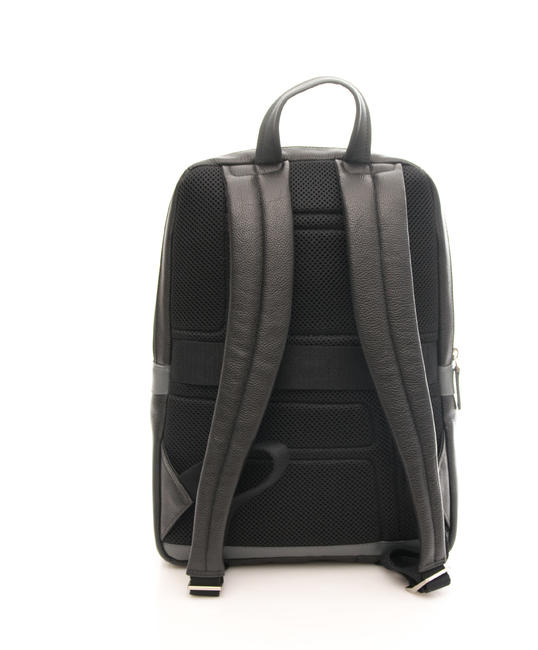 X1 13 "Laptop-Rucksack aus Leder schwarzgrau - PC-Rucks&auml;cke