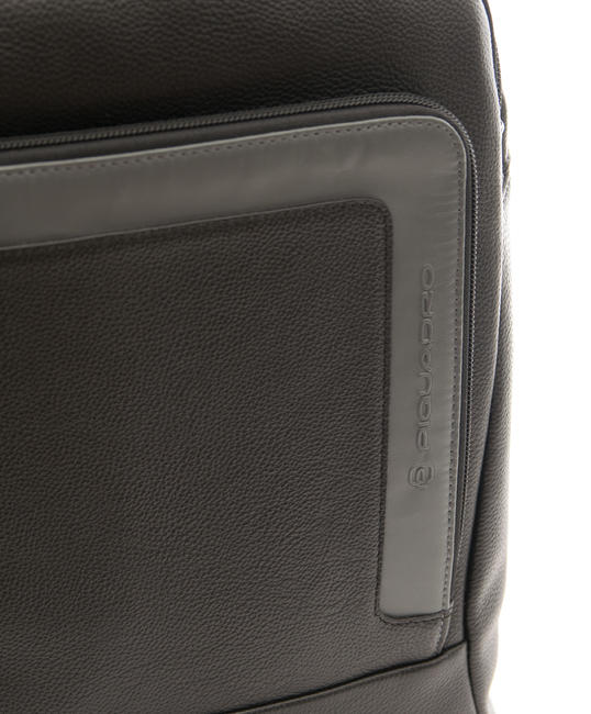 X1 13 "Laptop-Rucksack aus Leder schwarzgrau - PC-Rucks&auml;cke