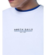 NORTH SAILS BASIC Baumwoll-Sweatshirt mit Logo-Schriftzug Wei&szlig; - Sweatshirts Herren - 4