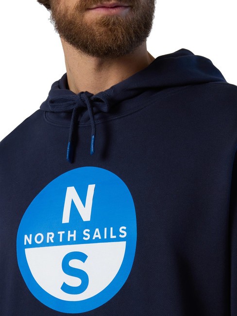 BASIC Kapuzenpullover mit Logo-Print Navy blau - Sweatshirts Herren