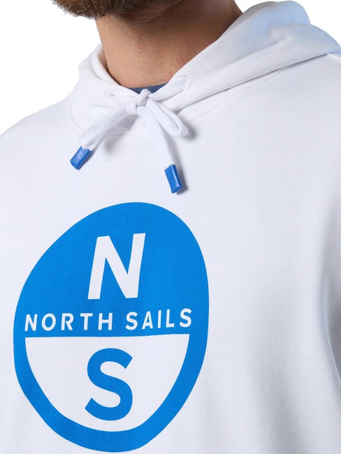BASIC Kapuzenpullover mit Logo-Print Wei&szlig; - Sweatshirts Herren