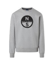 NORTH SAILS BASIC Sweatshirt mit Rundhalsausschnitt und Logo-Print graue Melange - Sweatshirts Herren - 4