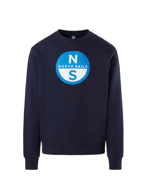 BASIC Sweatshirt mit Rundhalsausschnitt und Logo-Print Navy blau - Sweatshirts Herren