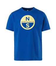 NORTH SAILS BASIC T-Shirt aus Baumwolle mit Logo-Print Surfblau - Herren-T-Shirts - 3