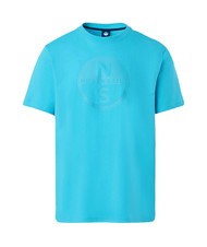 NORTH SAILS BASIC T-Shirt aus Baumwolle mit Logo-Print Wassermann - Herren-T-Shirts - 4