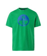 NORTH SAILS BASIC T-Shirt aus Baumwolle mit Logo-Print gr&uuml;ne Biene - Herren-T-Shirts - 4