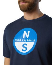 NORTH SAILS BASIC T-Shirt aus Baumwolle mit Logo-Print Navy blau - Herren-T-Shirts - 3