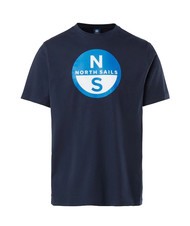 NORTH SAILS BASIC T-Shirt aus Baumwolle mit Logo-Print Navy blau - Herren-T-Shirts - 4