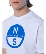 NORTH SAILS BASIC T-Shirt aus Baumwolle mit Logo-Print Wei&szlig; - Herren-T-Shirts - 3