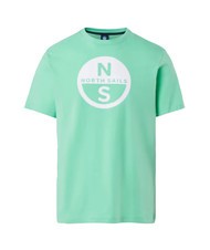 NORTH SAILS BASIC T-Shirt aus Baumwolle mit Logo-Print Fr&uuml;hlingsknospe - Herren-T-Shirts - 4