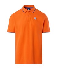 NORTH SAILS COLLAR STRIPED Kurzarm-Poloshirt aus Baumwolle Flammenorange - Herren-Polo-Shirts/Herren-Polo-Shirt/Herrenpoloshirt/Herrenpoloshirts - 6