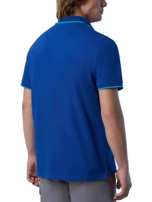 COLLAR STRIPED Kurzarm-Poloshirt aus Baumwolle Meerblau - Herren-Polo-Shirts/Herren-Polo-Shirt/Herrenpoloshirt/Herrenpoloshirts