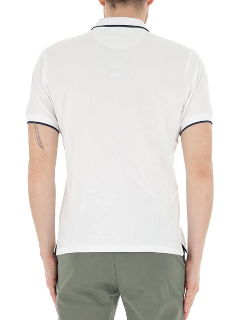 COLLAR STRIPED Kurzarm-Poloshirt aus Baumwolle Wei&szlig; - Herren-Polo-Shirts/Herren-Polo-Shirt/Herrenpoloshirt/Herrenpoloshirts