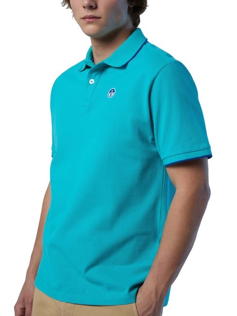 COLLAR STRIPED Kurzarm-Poloshirt aus Baumwolle Keramik - Herren-Polo-Shirts/Herren-Polo-Shirt/Herrenpoloshirt/Herrenpoloshirts