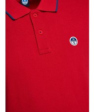 NORTH SAILS COLLAR STRIPED Kurzarm-Poloshirt aus Baumwolle Rot - Herren-Polo-Shirts/Herren-Polo-Shirt/Herrenpoloshirt/Herrenpoloshirts - 3