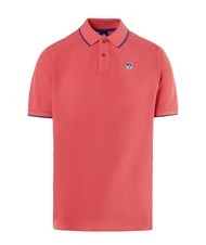 NORTH SAILS COLLAR STRIPED Kurzarm-Poloshirt aus Baumwolle Calypso-Koralle - Herren-Polo-Shirts/Herren-Polo-Shirt/Herrenpoloshirt/Herrenpoloshirts - 3