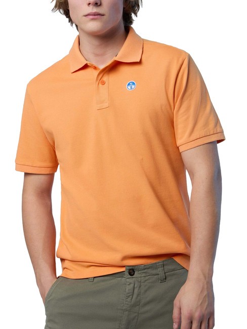 BASIC Kurzarm-Poloshirt aus Baumwolle Mandarine - Herren-Polo-Shirts/Herren-Polo-Shirt/Herrenpoloshirt/Herrenpoloshirts