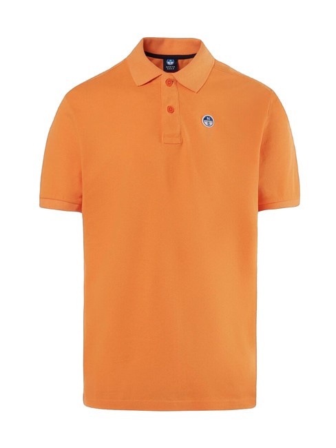 BASIC Kurzarm-Poloshirt aus Baumwolle Mandarine - Herren-Polo-Shirts/Herren-Polo-Shirt/Herrenpoloshirt/Herrenpoloshirts