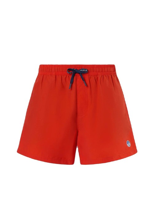 VOLLEY Boxer-Badeanzug mit Logo leuchtend orange - Herrenbadehosen