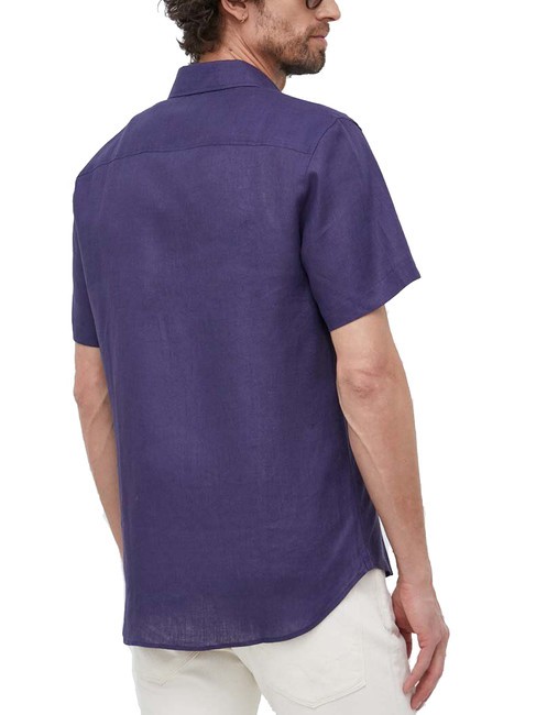 N|S Kurz&auml;rmeliges Leinenhemd Navy blau - Herrenhemden