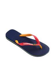 HAVAIANAS BRASIL MIX Flip Flops marineblau/rubinrot - Schuhe Unisex - 3
