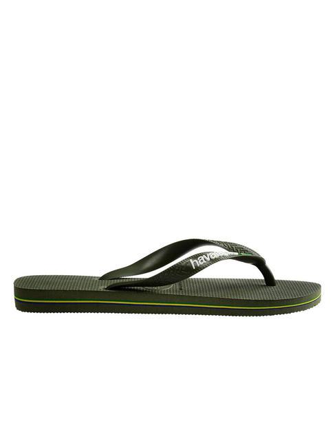 BRASIL LOGO Flip-Flops f&uuml;r Herren Gr&uuml;n Gr&uuml;n - Schuhe Unisex