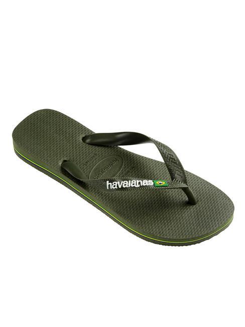 BRASIL LOGO Flip-Flops f&uuml;r Herren Gr&uuml;n Gr&uuml;n - Schuhe Unisex
