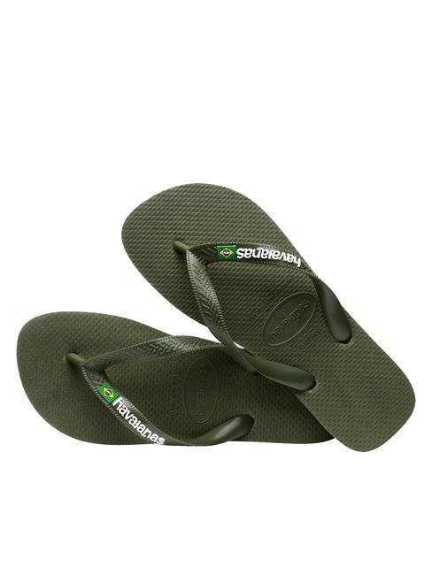 BRASIL LOGO Flip-Flops f&uuml;r Herren Gr&uuml;n Gr&uuml;n - Schuhe Unisex