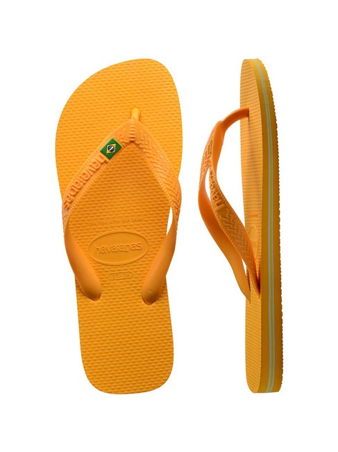  BRASILIEN-LOGO-Flip-Flops Knallgelb - Schuhe Unisex