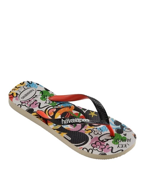 DISNEY STYLISH Flip Flops Beige/Schwarz/Blutorange - Schuhe Unisex