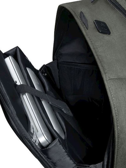 SECURIPAK  Rucksack mit Diebstahlsicherung, 15,6" PC-Halterung Laub gr&uuml;n - PC-Rucks&auml;cke