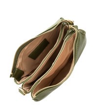 LESAC SIMONA Umh&auml;ngetasche aus Tris-Dollar-Leder Olive - Damentaschen - 5