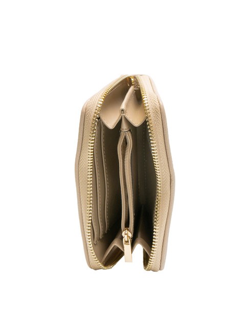 CLAIRE Kleine Geldb&ouml;rse mit umlaufendem Rei&szlig;verschluss Sand - Brieftaschen Damen