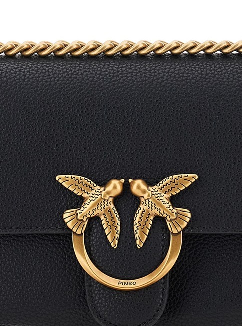 LOVE SOFT MINI Schulter-/Umh&auml;ngetasche schwarz-antikgold - Damentaschen