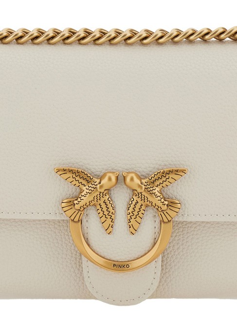 LOVE SOFT MINI Schulter-/Umh&auml;ngetasche Seide wei&szlig;-antikgold - Damentaschen