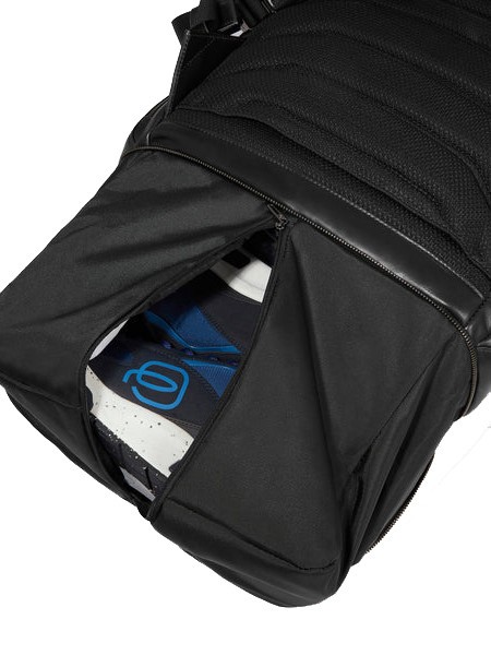 BLUE SQUARE  15,6-Zoll-Laptop-Rucksack aus Leder Schwarz - PC-Rucks&auml;cke