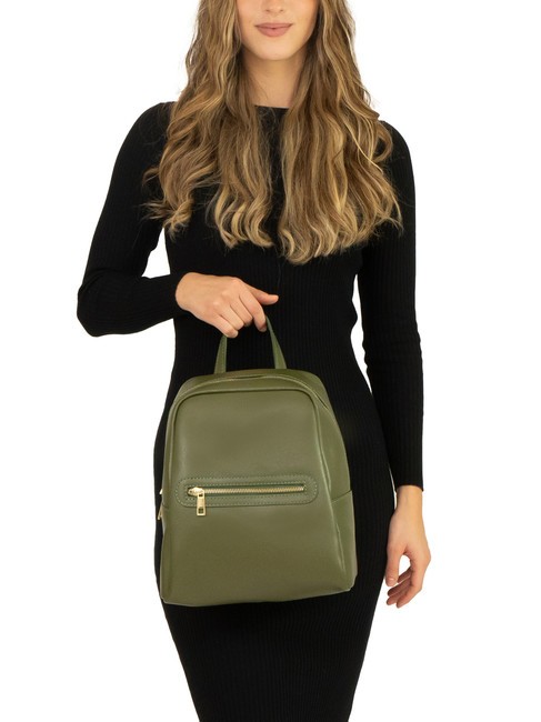 GELSO Lederrucksack Olive - Damentaschen