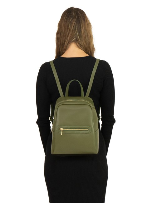 GELSO Lederrucksack Olive - Damentaschen
