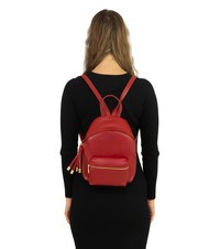 LESAC VANESSA Dollar-Rucksack aus Leder Rot - Damentaschen - 5