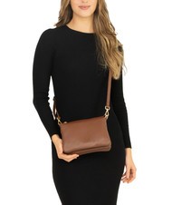 LESAC SIMONA Umh&auml;ngetasche aus Tris-Dollar-Leder verbrannt - Damentaschen - 4