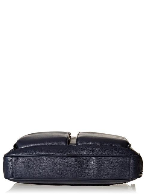 CAMPIONARIO - MODUS Aktentasche aus Leder f&uuml;r PC 14 " Blau - Arbeitstaschen