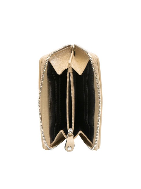 SIERRA Mittelgro&szlig;e Lederbrieftasche mit umlaufendem Rei&szlig;verschluss BEIGE - Brieftaschen Damen